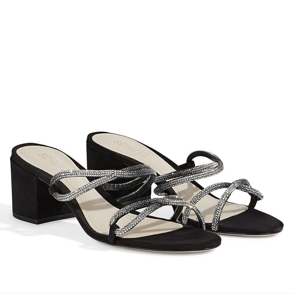 Schutz Millye Crystal Embellished Sandal 8